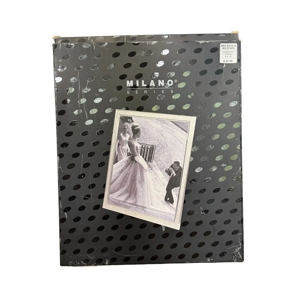 Milano 8x10 Silver Picture Frame‎ Rhinestone Home Decor